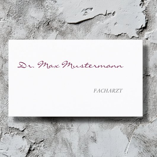 Arzt Visitenkarte 名刺