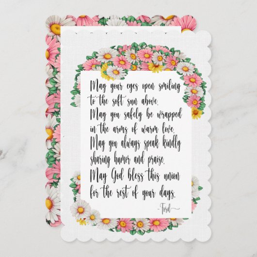 A'sのための素敵な結婚一日 – See Back 招待状 (正面/裏面)