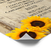 A'sのバー結婚メニュー – Sunflower ポスター (角)