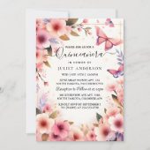 Asウッドツリーピンクガーリーさくらんぼブロッサムキンセアニェラ 招待状 (正面)