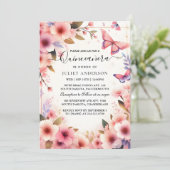 Asウッドツリーピンクガーリーさくらんぼブロッサムキンセアニェラ 招待状 (スタンド正面)