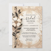 Asオールド英語レトロブッククラブカバーブライダルシャワー 招待状 (正面)