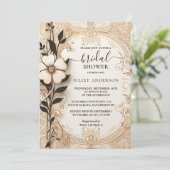 Asオールド英語レトロブッククラブカバーブライダルシャワー 招待状 (スタンド正面)