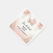 asバラボホ金ゴールドママシック春ベビーガールシャワー スタンダードカクテルナプキン (角)