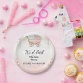 asバラボホ金ゴールドママシック春ベビーガールシャワー ペーパープレート (パーティー)