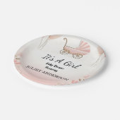 asバラボホ金ゴールドママシック春ベビーガールシャワー ペーパープレート (アングル)