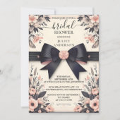 Asバンナーズボウズサテンリボンカットブライダルシャワー 招待状 (正面)