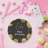 asレトロおもしろいアダルトユーモアハッピーシック80誕生日 ペーパープレート (パーティー)