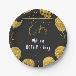 asレトロおもしろいアダルトユーモアハッピーシック80誕生日 ペーパープレート