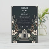 asレトロ70s 80sファストボホはっきりしたコートハウス結婚ズ 招待状 (スタンド正面)