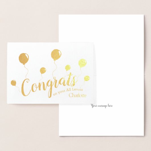 ASレベルのお祝いカード 箔カード (ディスプレー)