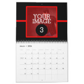 as簡単として1から12あなたの赤い線の写真 カレンダー (3月 2026)