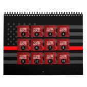 as簡単として1 to 12あなたの独自の赤い線の写真2025 カレンダー (カバー)