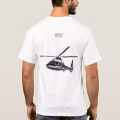 AS365ヘリコプターのパイロットのワイシャツ Tシャツ (裏面)