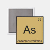 As – アスペルガーおもしろい症候群Chemistry Element T マグネット (正面/裏面)