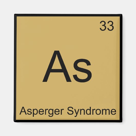 As – アスペルガーおもしろい症候群Chemistry Element T マグネット (正面)