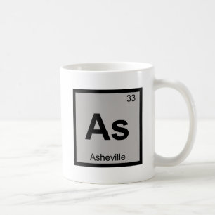 As - アッシュビル ノースカロライナ 化学記号 コーヒーマグカップ