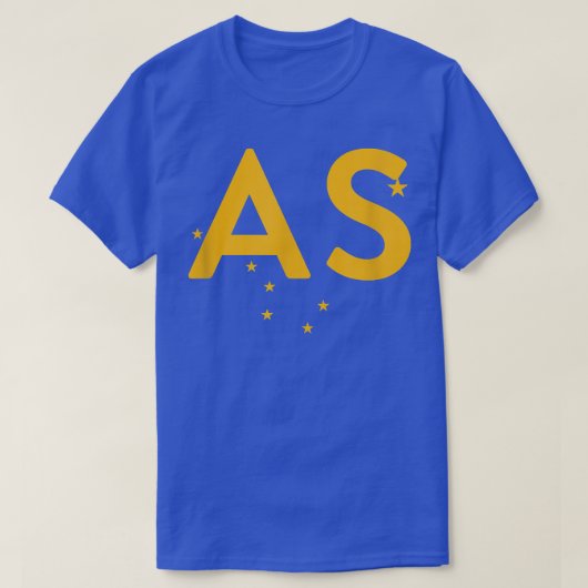 AS – アラスカ3部コンボデザイン – アラスカ州旗 Tシャツ (デザイン正面)