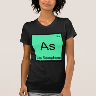 As -アルトサクソフォン化おもしろい学要素シンボル tシャツ