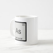 As -アンチ社会おもしろい化学要素シンボルT コーヒーマグカップ (正面左)