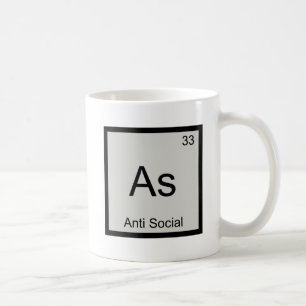 As -アンチ社会おもしろい化学要素シンボルT コーヒーマグカップ