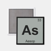 As - イソップ寓話 化学元素記号 マグネット (正面/裏面)