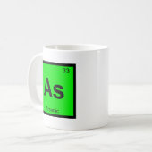 As - ヒ素 化学 周期表 シンボル コーヒーマグカップ (正面左)