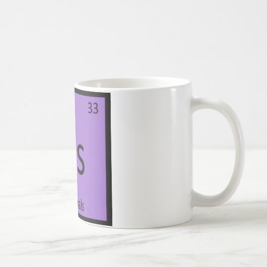 As – 動物化学周期表要素 コーヒーマグカップ (右)