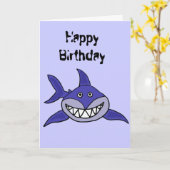 AS – 笑い笑わされるのサメの漫画 カード (黄色い花)