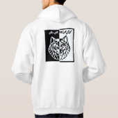 As A Wolf Geometric Art T-Shirt – Black and White  パーカ (裏面)