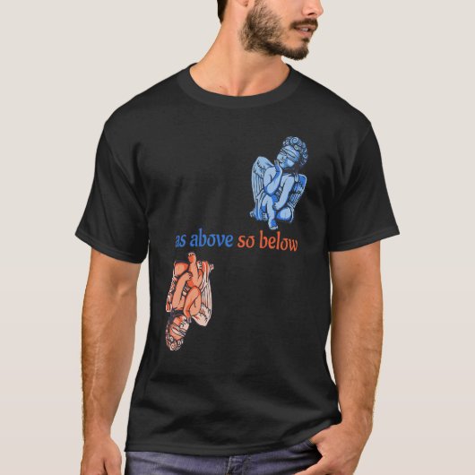 As Above So Below Angels Magic Alchemy Occult Tシャツ (正面)