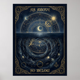  As Above So Below Hermetic Alchemy Celestial  ポスター