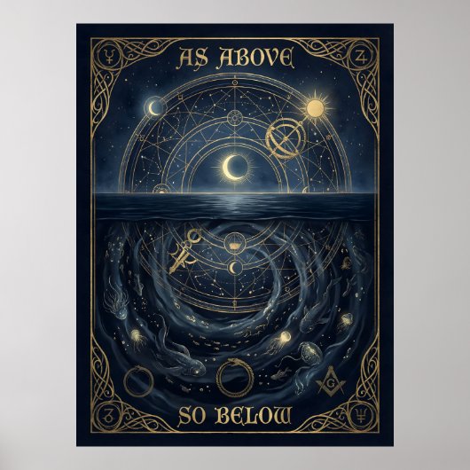  As Above So Below Hermetic Alchemy Celestial  ポスター (正面)