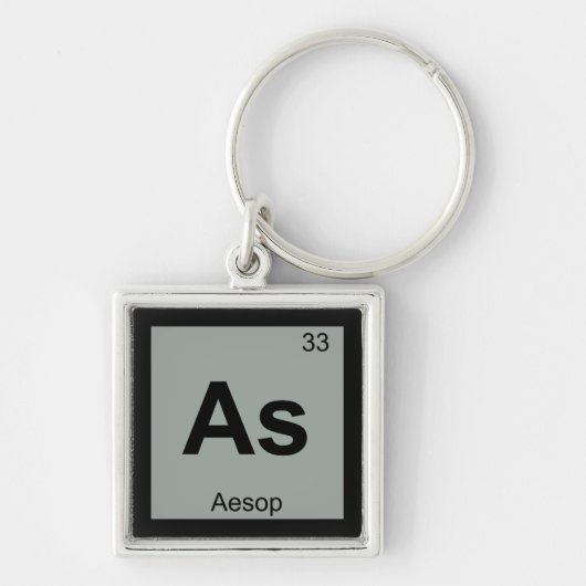 As - Aesop寓話化学の周期表記 キーホルダー (正面)