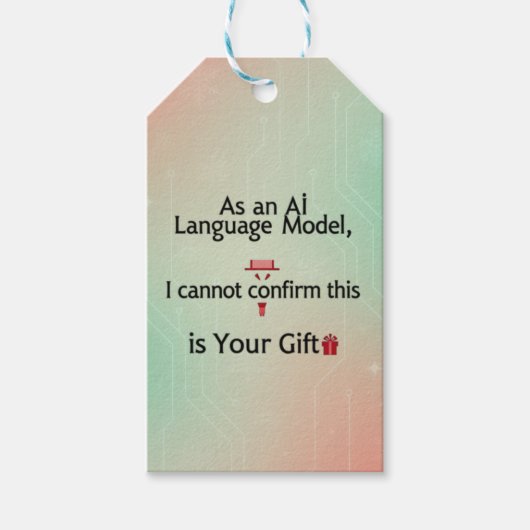 As an AI Language Model, I Cannot Confirm This Gif ギフトタグ (正面)