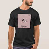 As - Asimov おもしろい Chemistry Elementシンボルティー Tシャツ (正面)