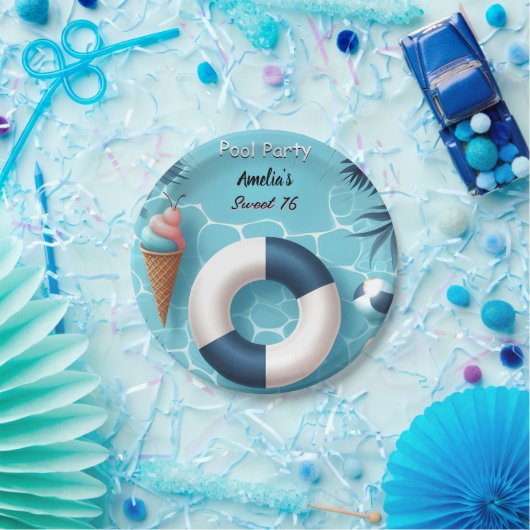 As Boyおもしろい10代のアダルトプールパーティースウィート16誕生日 ペーパープレート (パーティー)