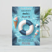 As Boyおもしろい10代のアダルトプールパーティースウィート16誕生日 招待状 (スタンド正面)