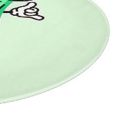 As Cool As Cucumber – Round Glass Cutting Board  カッティングボード (角)