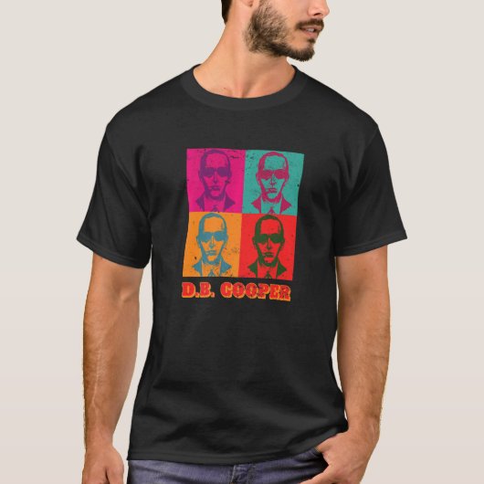 As Db Cooper 1971カッコいいレトロスポップ・アートのキージャッキングヒスター Tシャツ (正面)