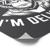 As Far As I Know I'm Delightful Funny Monkey Quote ポスター (角)