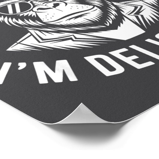 As Far As I Know I'm Delightful Funny Monkey Quote ポスター (角)