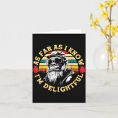 As Far As I Know I'm Delightful Funny Monkey Sayin カード (黄色い花)