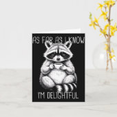 As Far As I Know I'm Delightful Raccoon  カード (黄色い花)