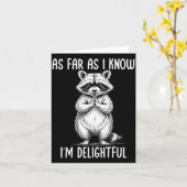 As Far As I Know I'm Delightful Raccoon  カード (黄色い花)