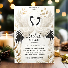 As Feather Asian Sky Cloud Craneおもしろいブライダルシャワー 招待状