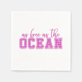 As Free as the Ocean | Coastal Entertaining スタンダードカクテルナプキン (正面)