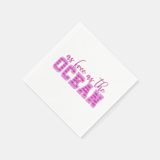 As Free as the Ocean | Coastal Entertaining スタンダードカクテルナプキン (角)