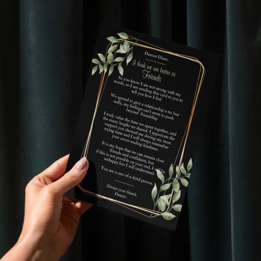 As Friends Breakup Card 案内状