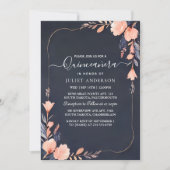 As Glam Ball Gown Spark Dark Navy Blueキンセアニェラ 招待状 (正面)